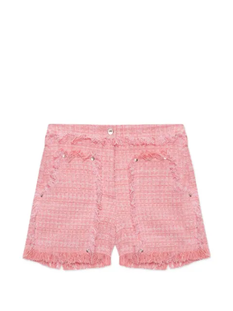 MSGM fringed-hem shorts Pink 4041MDB05267111