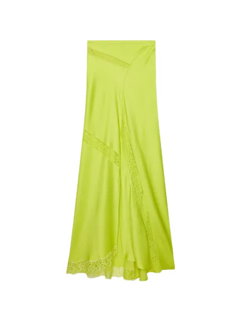 MSGM lace panelled maxi skirt Green 4041MDD26267103