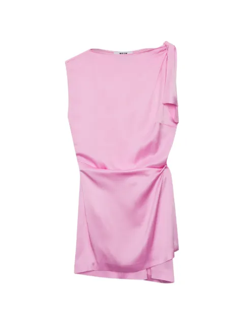 MSGM tie detail mini dress Pink 4041MDA20A267103