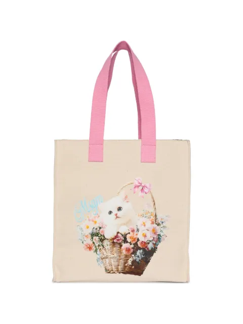 MSGM floral-print tote bag Neutrals 4041MDZ10969