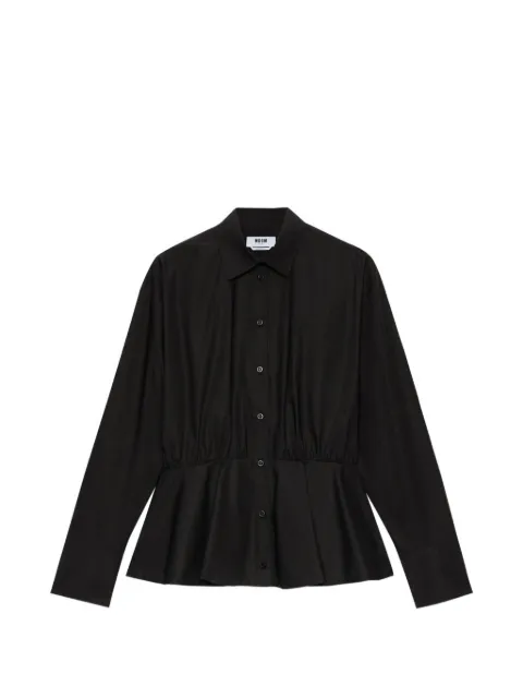 MSGM gathered shirt Black 4041MDE06X267112