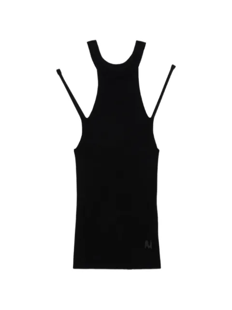 MSGM cut-out ribbed tank top Black 4041MDT192267297