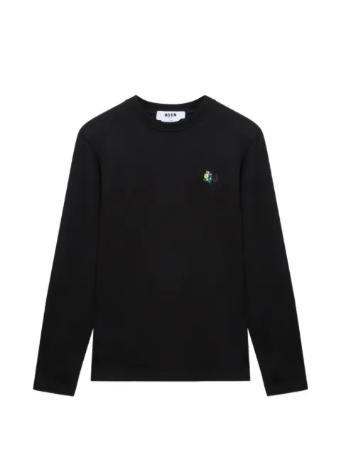 MSGM floral long-sleeve top Black 4041MDM128D267002