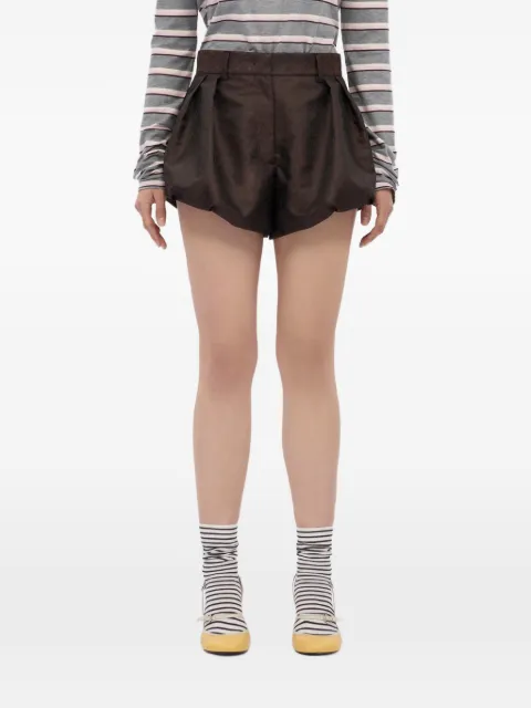 MSGM belt-loops shorts Brown 4042MDB01267304