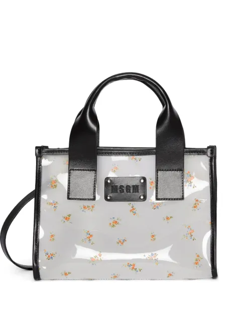MSGM floral handle tote bag White 4041MDZ12973