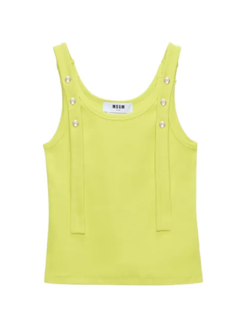 MSGM pearl tie strap top Yellow 4041MDT73N267120