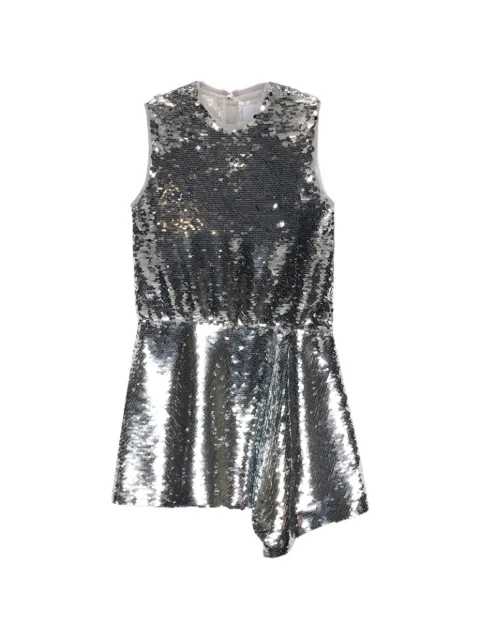 MSGM sequin sleeveless dress Silver 4042MDA06A267314
