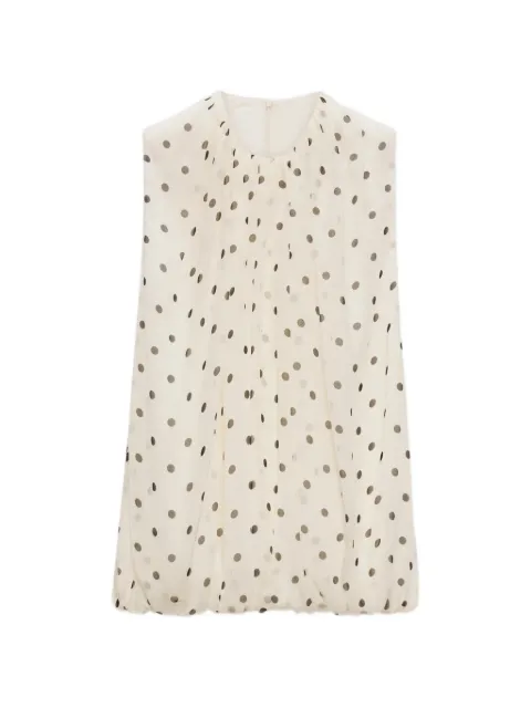 MSGM polka dot sleeveless blouse Neutrals 4042MDT03267355