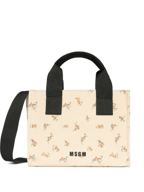 MSGM floral-print tote bag Neutrals 4041MDZ12975