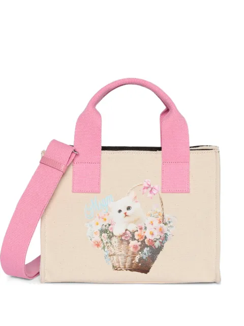MSGM Floral print handles tote bag Neutrals 4041MDZ12969