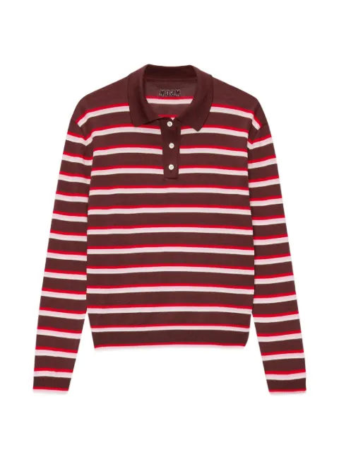 MSGM striped polo knitwear Brown 4042MDM207267483