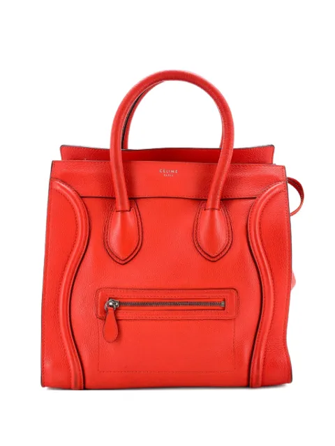 Celine Pre-Owned Luggage Bag Grainy Leather Mini tote bag Orange RRL8N3WIDF206HCA