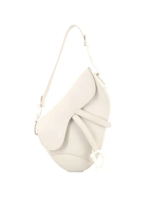 Christian Dior Pre-Owned Ultra Matte Saddle Handbag Leather Medium shoulder bag White L2GTNN5AXQ94LEP6