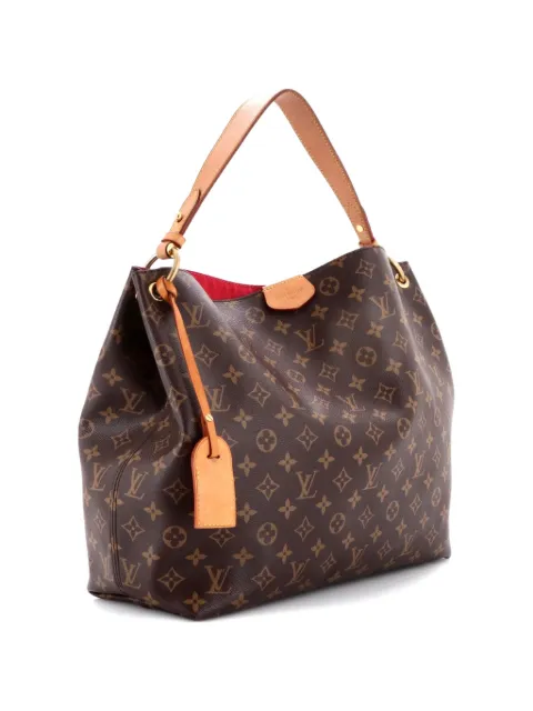 Louis Vuitton Pre-Owned Graceful Handbag Monogram Canvas MM hobo bag Brown 87WY67MZG9OKLNVV
