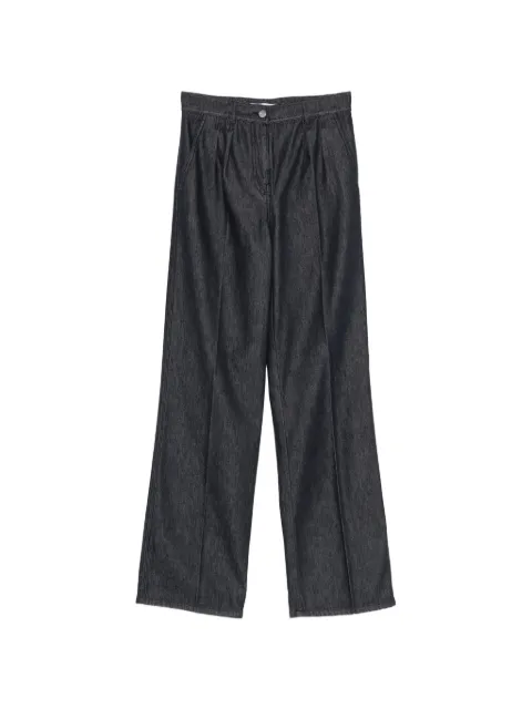 Max Mara cotton pleated jeans Blue 2521136112600