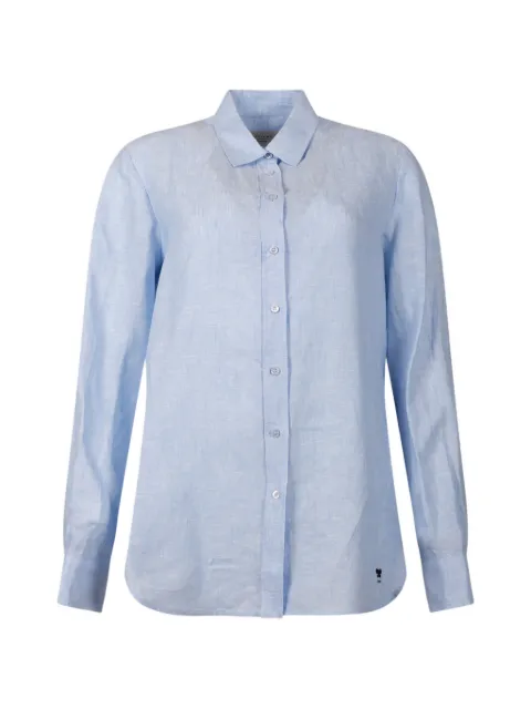 Weekend Max Mara logo-embroidered linen shirt Blue 2615111072600