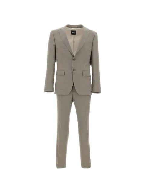 BOSS micro-pattern suit Neutrals 50557252