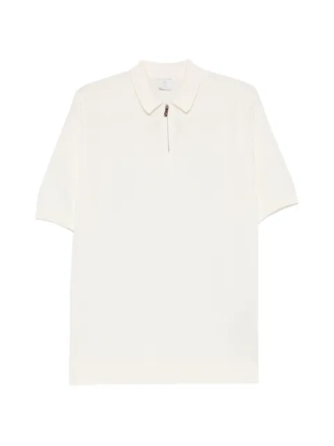 Eleventy half-zip short-sleeve polo shirt White M76MAGM90MAG0M008