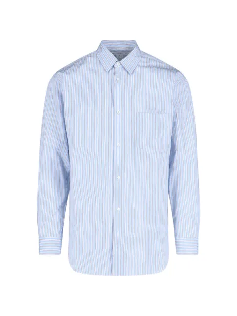 Comme Des Garçons Shirt striped pocket shirt Blue FZB115PER
