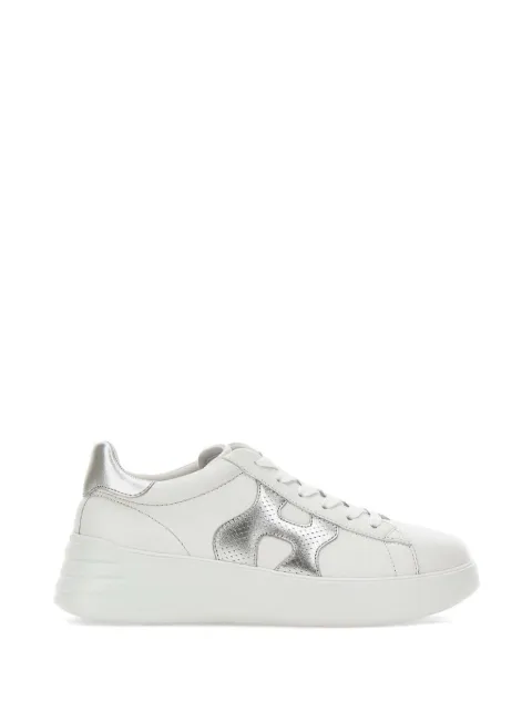 Hogan Rebel perforated silver logo trainers White HXW5620DN6PNCS