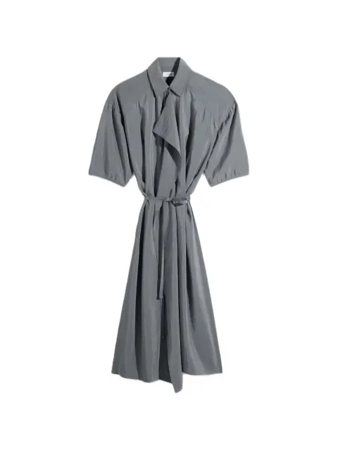 LEMAIRE asymmetrical shirt dress in dry silk Grey DR1162LF1308