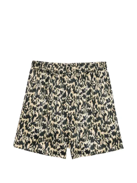 Petar Petrov Rattleheart animal-print shorts Black S26TP13