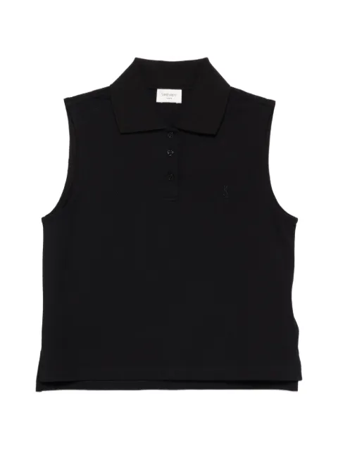 Saint Laurent button-up polo top Black 862601Y37ZE