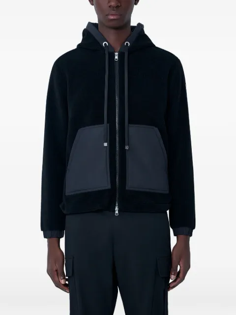Moncler zip-up logo-detail hoodie Black L10918G0002789BBG
