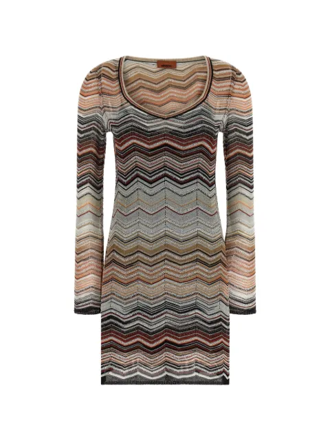 Missoni chevron sequin appliqué mini dress Neutrals DS26SG23BK01H9
