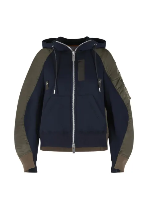 sacai Sponge zip-up hoodie Blue 2608343