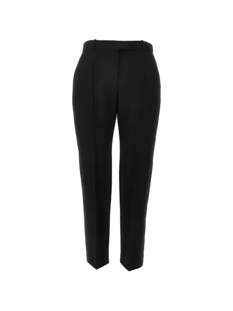 Alexander McQueen concealed-fastening belt-loop trousers Black 852218QJAAC1000