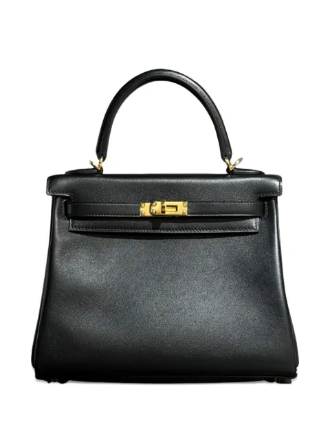 Hermès Pre-Owned 2025 Kelly Retourne leather tote bag Black KELLY25RETOURNE