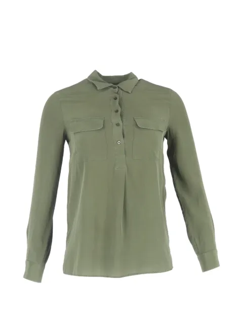 Maje half-buttoned pocket blouse Green NAPPUGBCL640568W