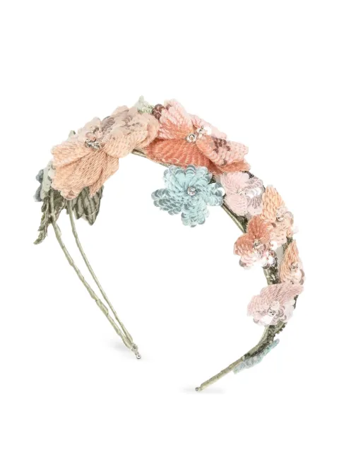 Jennifer Behr Milani floral-appliqué headband Pink 30BB29