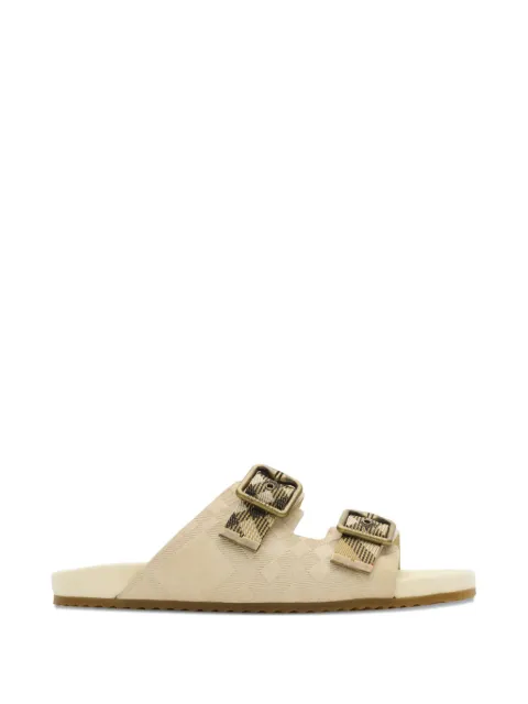 Burberry Urchin check embossed strap sandals Neutrals 8118612