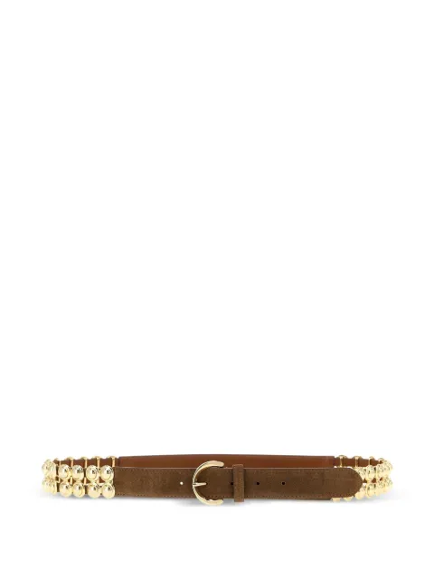 PINKO studded buckle leather belt Brown 105894A35T