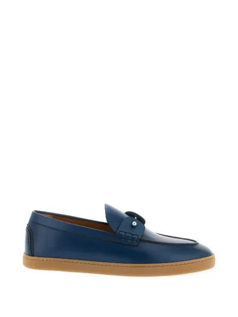 Christian Louboutin lace-up metal hardware loafers Blue 32506624361