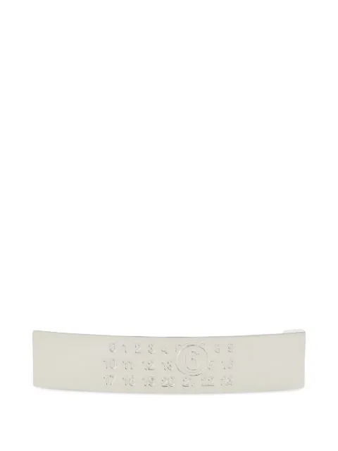 MM6 Maison Margiela logo-engraved hair clip Silver SM6TW0015P8860951