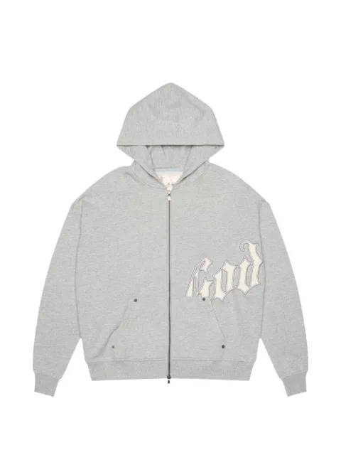 GODSPEED OG Logo zip-up hoodie Grey KNKR1FEH