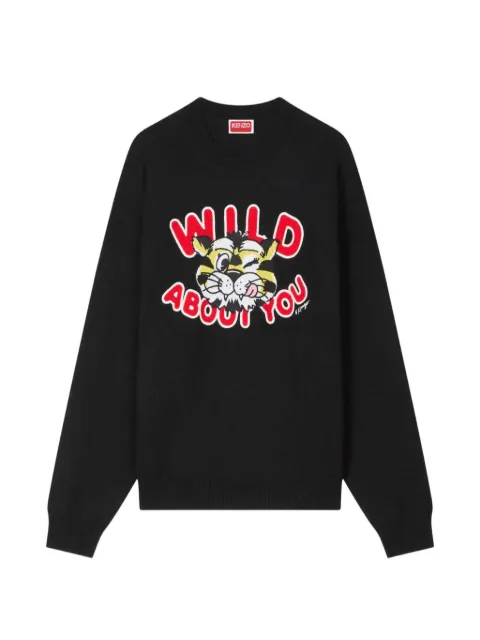 Kenzo Wild Tiger sweater Black FG55PU7853LO