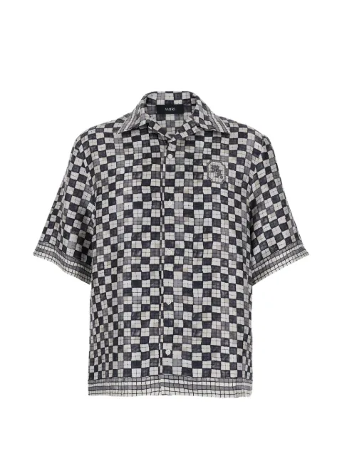 AMIRI MA checked bowling shirt Black AMTOSH1078