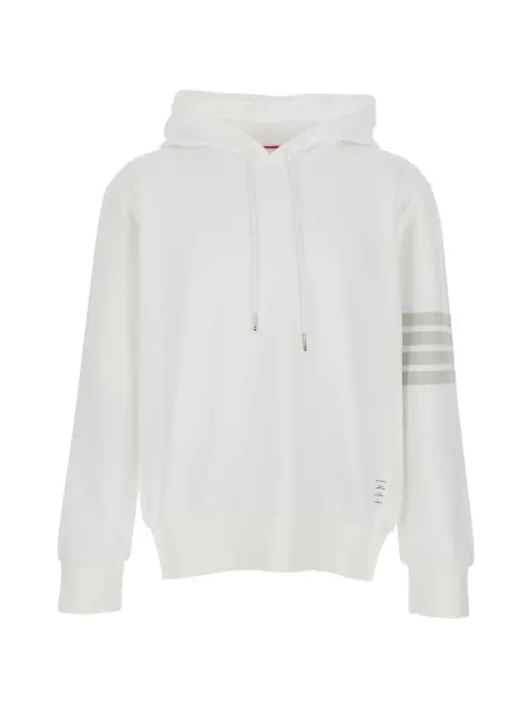 Thom Browne drawstring 4-bar hoodie White MJT556AJ0007100