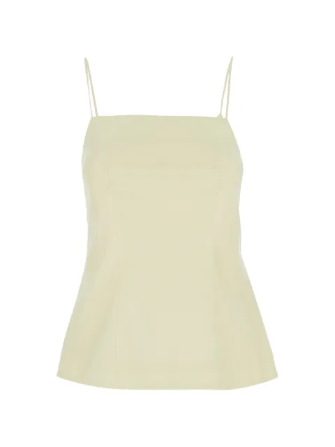Semicouture spaghetti-strap cut-out top Yellow S6SN04A411