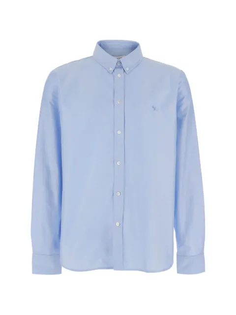 Maison Kitsuné embroidered buttoned shirt Blue QM00422WC50810434