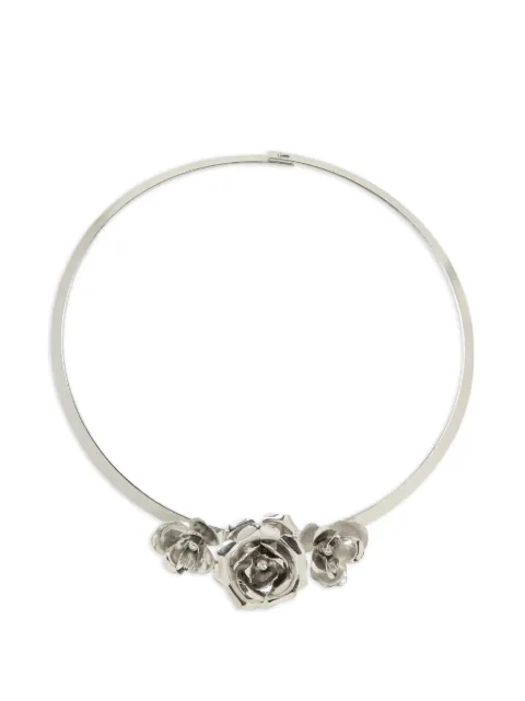 Jennifer Behr Rosalba floral collar necklace Silver 111PD5