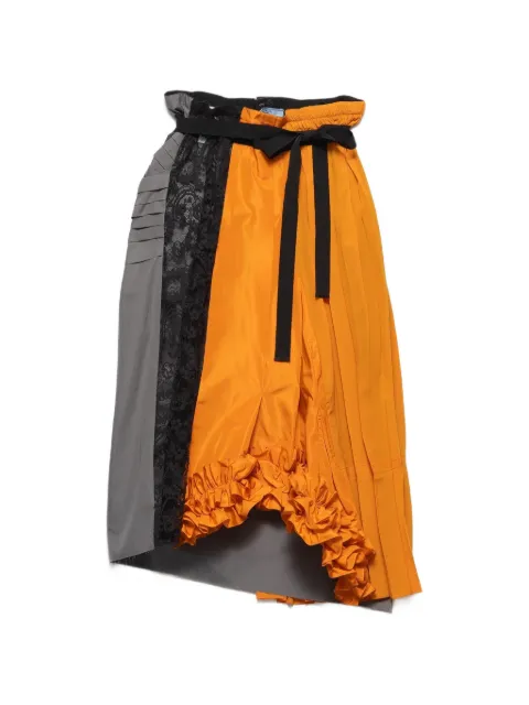 Prada patchwork midi skirt Orange P147IGSOOO19QW
