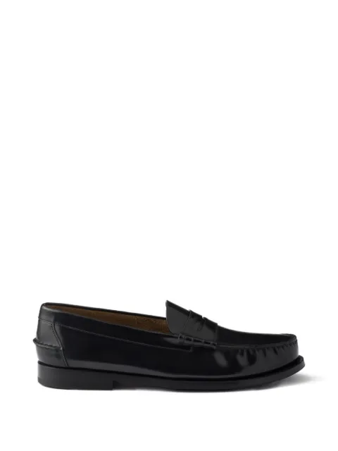 Prada brushed-leather loafers Black 2DA132FX000055F0002