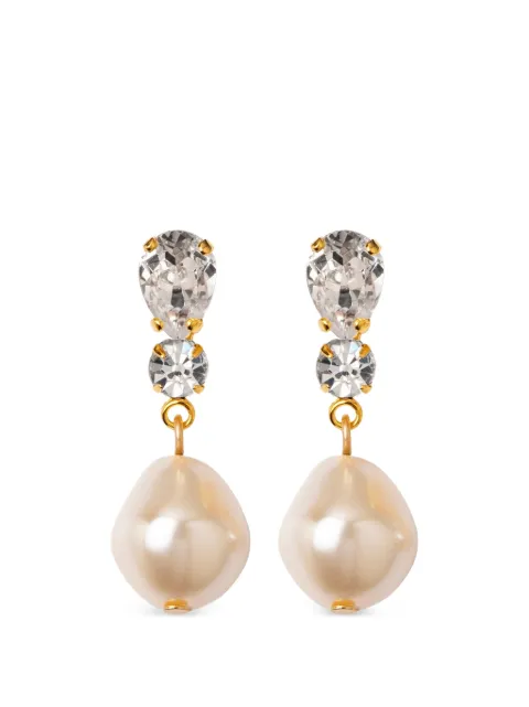 Jennifer Behr Kristina crystal faux-pearl earrings Gold 50RB178