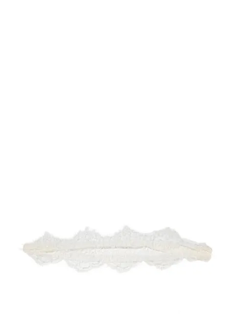 Jennifer Behr Emeline lace headwrap White 08AD2