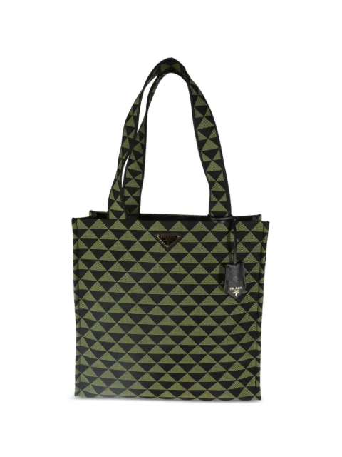 Prada Pre-Owned Triangolo Symbole tote bag Green 142445